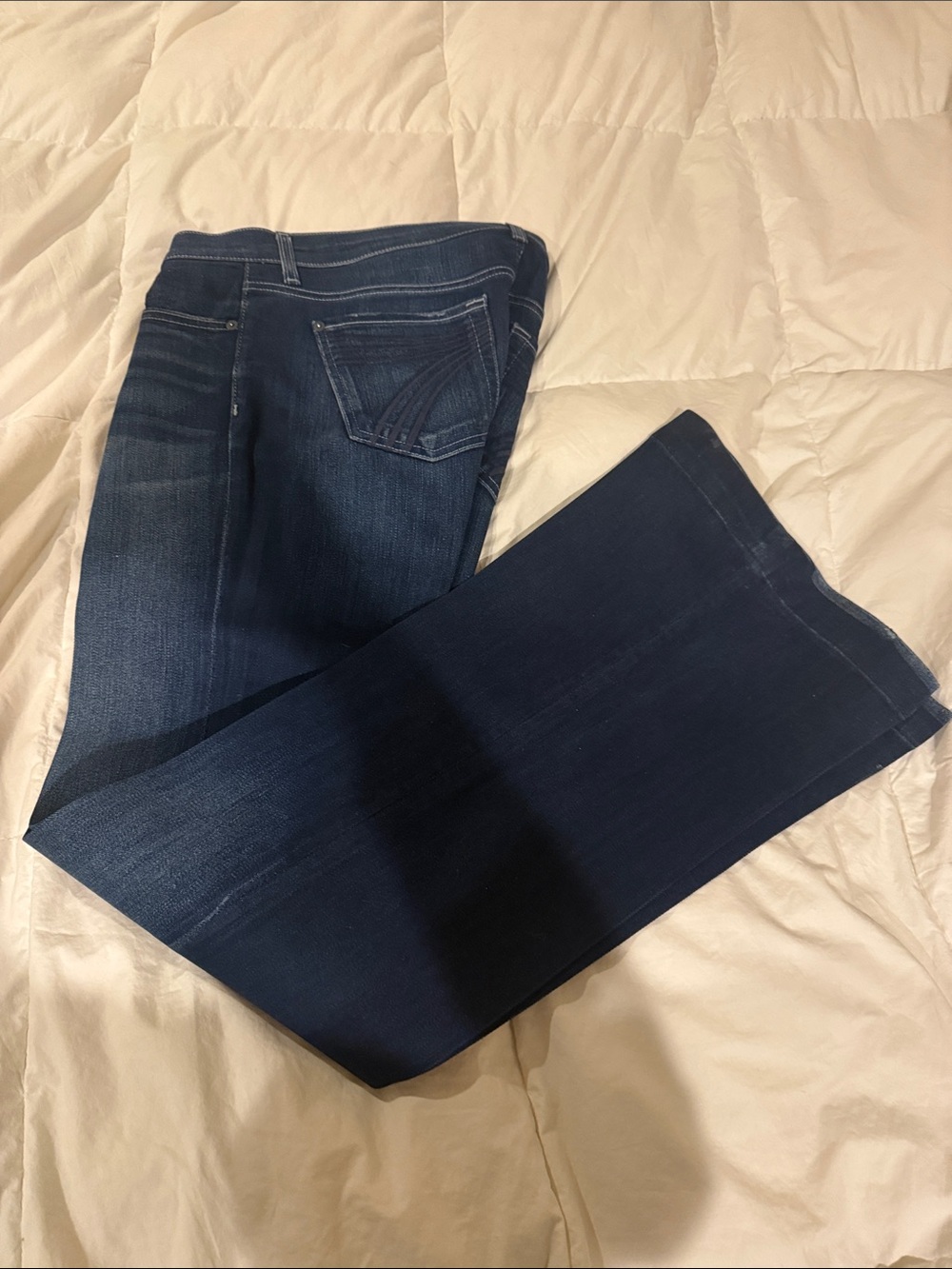 7 For All Mankind Dark Blue Flare Jeans
